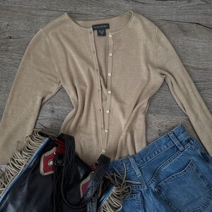 Banana Republic Beige Cardigan